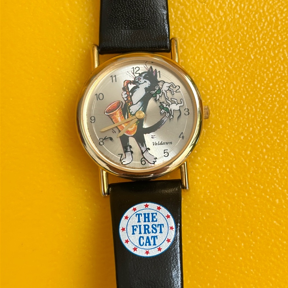 Vintage 90s Valdawn “The First Cat” Watch 🎷